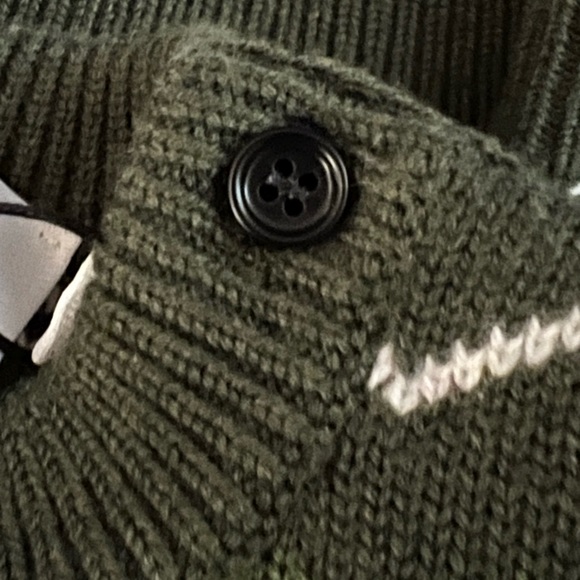 Burberry Kids NWT Mini Tomleigh Moss Green Fair Isle Sweater - Picture 4 of 11